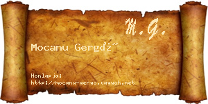 Mocanu Gergő névjegykártya